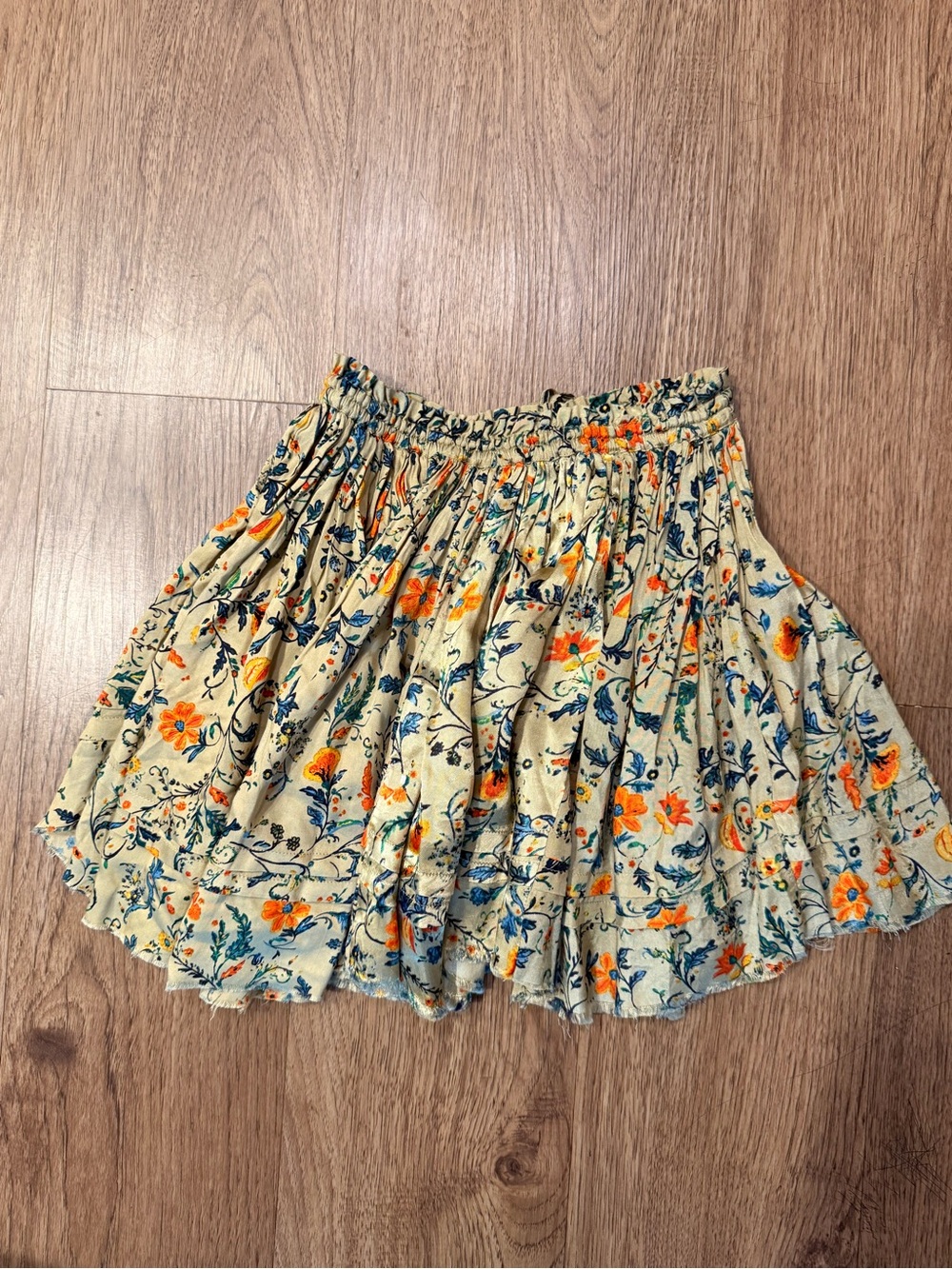 Free People FP One Third Charm Printed Mini Skirt in Green Combo Size XS NWT - Picture 7 of 8